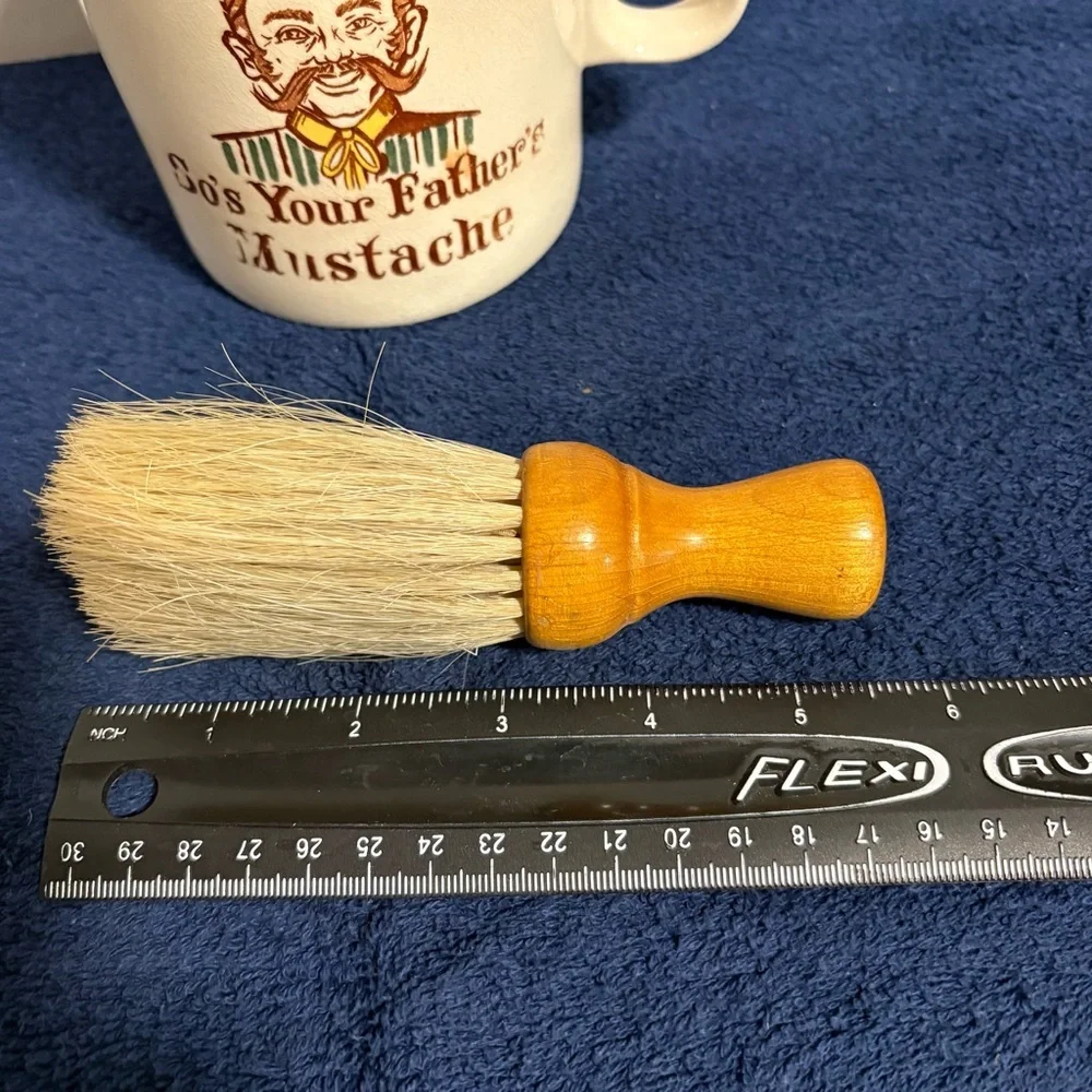 Vintage Shaving Mustache Mug Cup w/ Brush “So's Your Father's Mustache” - Japan